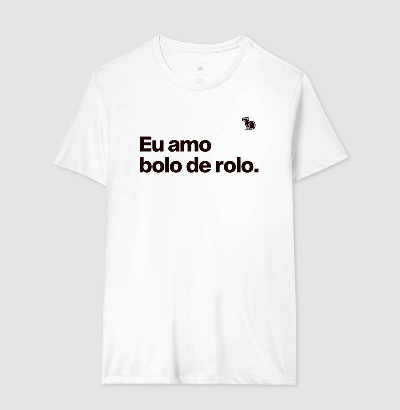 CAMISETA CASAL EU AMO BOLO DE ROLO