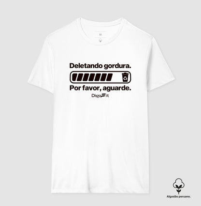 CAMISETA ALGODÃO PERUANO ACADEMIA DELETANDO GORDURA