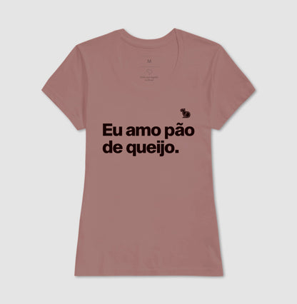 CAMISETA CASAL EU AMO PÃO DE QUEIJO