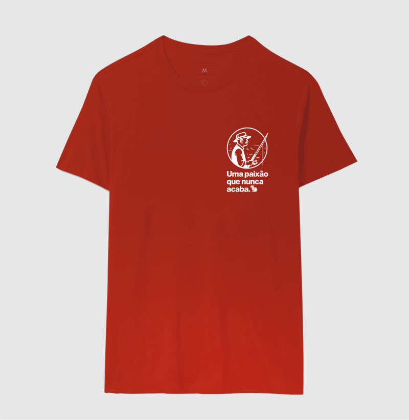 CAMISETA PESCARIA UMA PAIXÃO QUE NUNCA ACABA