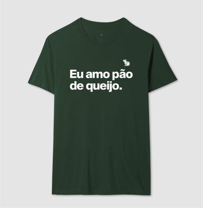 CAMISETA CASAL EU AMO PÃO DE QUEIJO