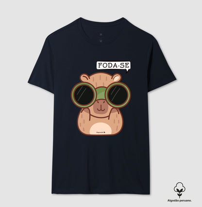 CAMISETA ALGODÃO PERUANO CAPIVARA ESTRESSADA