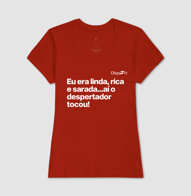 CAMISETA ACADEMIA LINDA RICA E SARADA