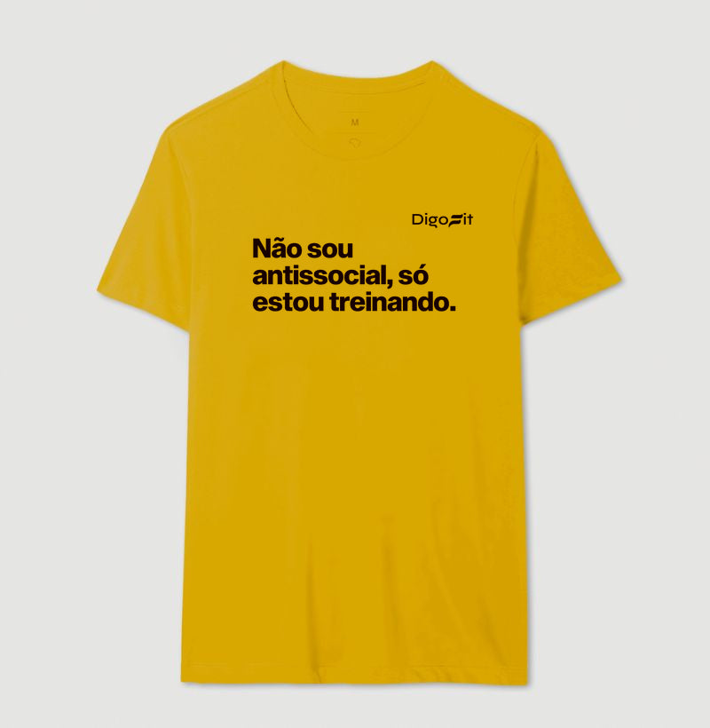 CAMISETA ACADEMIA NÃO SOU ANTISSOCIAL SÓ ESTOU TREINANDO