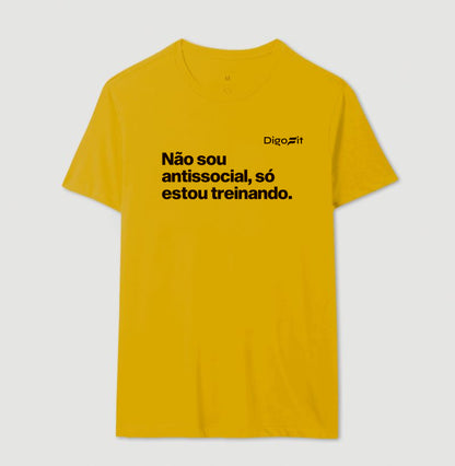 CAMISETA ACADEMIA NÃO SOU ANTISSOCIAL SÓ ESTOU TREINANDO
