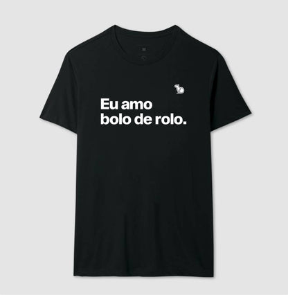 CAMISETA CASAL EU AMO BOLO DE ROLO