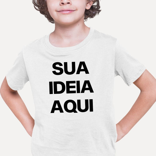 CAMISETA INFANTIL PERSONALIZADA COM FRASE