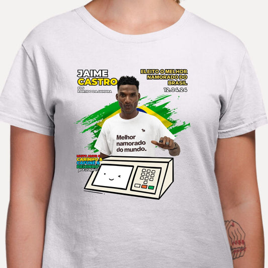 CAMISETA PERSONALIZADA ELEITO MELHOR NAMORADO / MARIDO