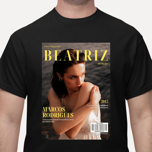 CAMISETA PERSONALIZADA NAMORADOS CAPA DE REVISTA