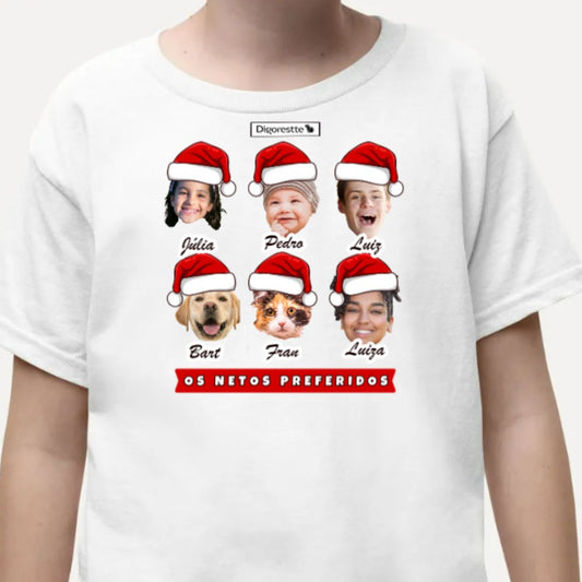 CAMISETA INFANTIL PERSONALIZADA NATAL RECORTES FOTOS