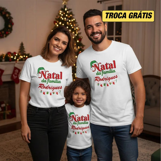 CAMISETA PERSONALIZADA NATAL EM FAMÍLIA