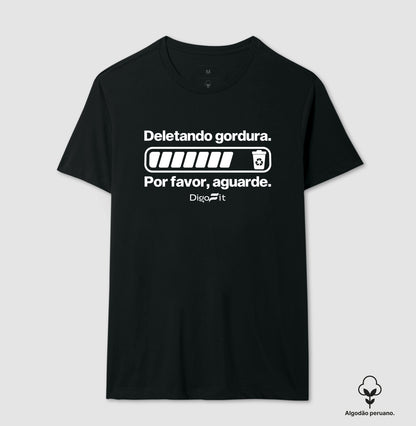 CAMISETA ALGODÃO PERUANO ACADEMIA DELETANDO GORDURA