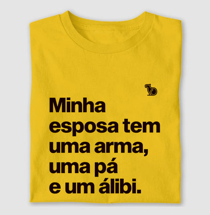 CAMISETA ESPOSA COM ÁLIBI