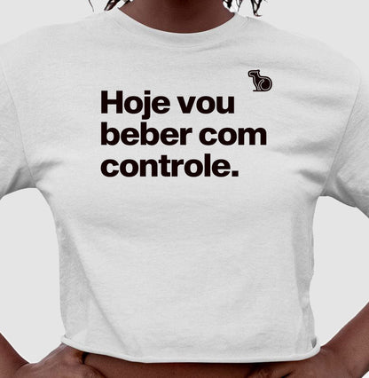 KIT CAMISETAS CASAL CARNAVAL HOJE VOU BEBER COM CONTROLE