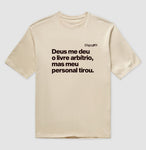 OVERSIZED ACADEMIA MEU PERSONAL TIROU MEU LIVRE ARBÍTRIO