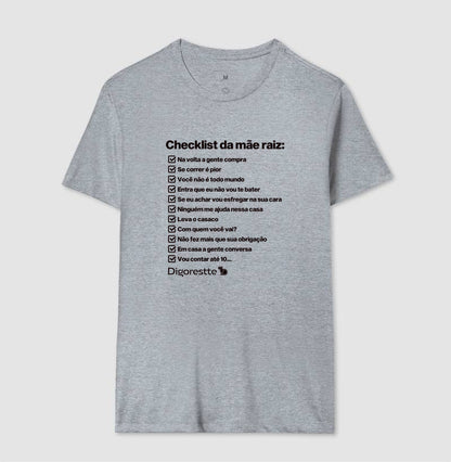 CAMISETA CHECKLIST MÃE RAIZ