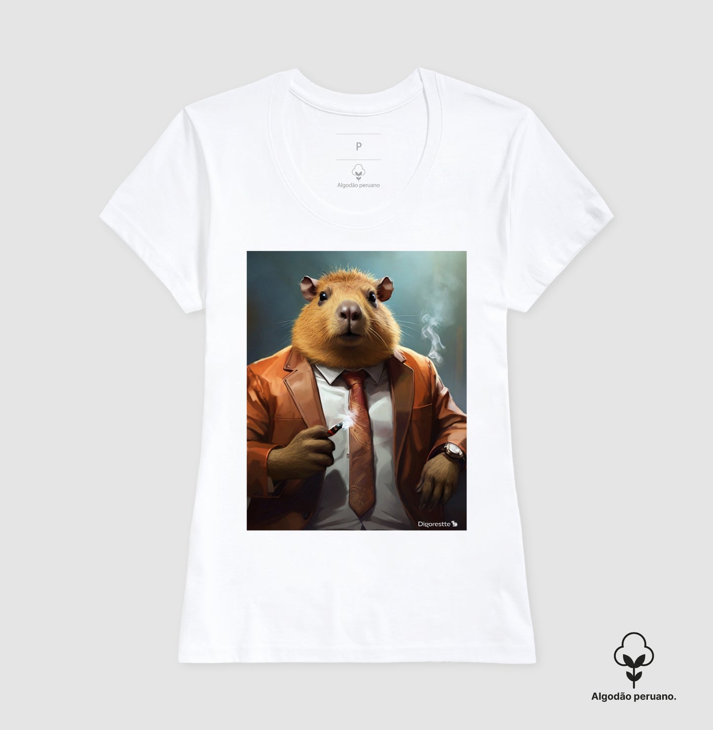 CAMISETA ALGODÃO PERUANO CAPY CORLEONE