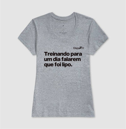 CAMISETA ACADEMIA TREINANDO PARA DIZEREM QUE FOI LIPO
