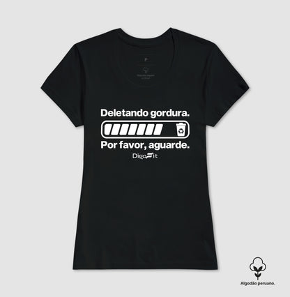 CAMISETA ALGODÃO PERUANO ACADEMIA DELETANDO GORDURA