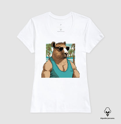 CAMISETA ALGODÃO PERUANO CAPYBARA SUN