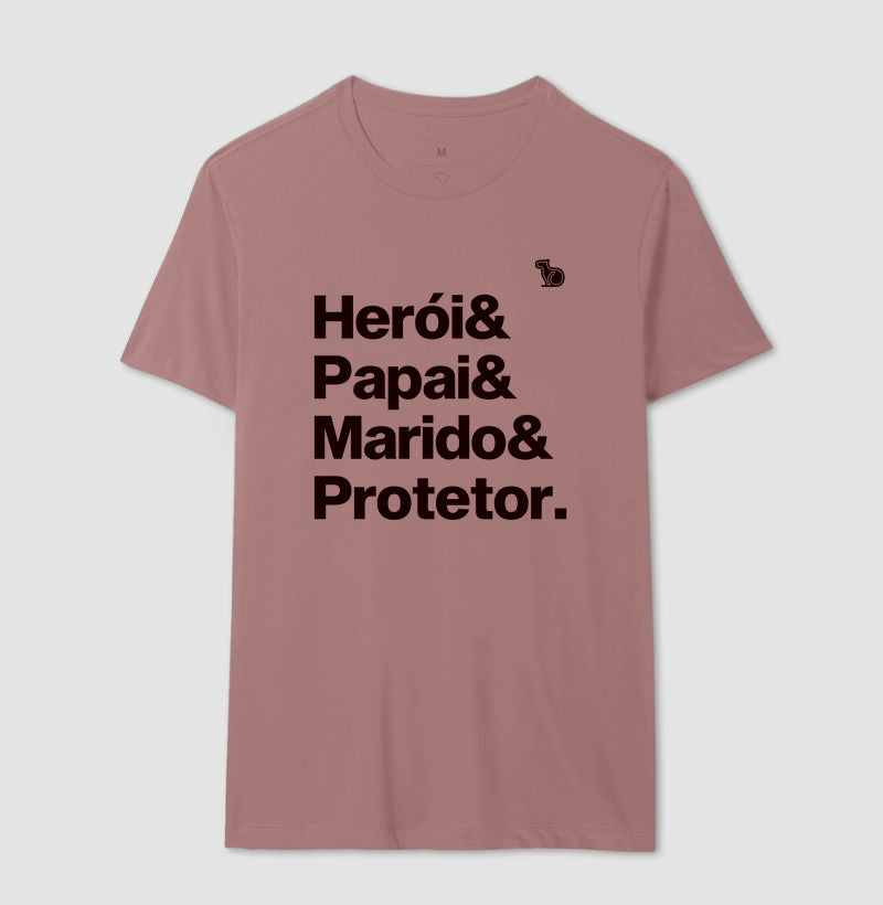 CAMISETA HERÓI PAPAI MARIDO E PROTETOR
