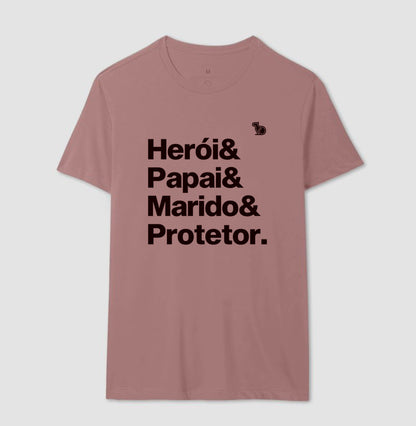 CAMISETA HERÓI PAPAI MARIDO E PROTETOR