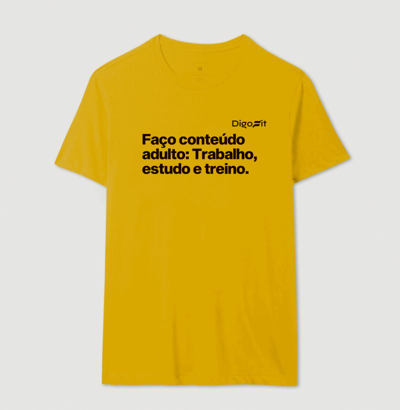 CAMISETA ACADEMIA EU FAÇO CONTEÚDO ADULTO