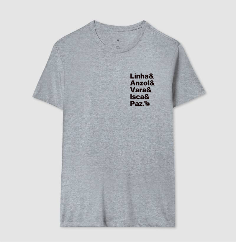 CAMISETA LINHA ANZOL VARA ISCA E PAZ