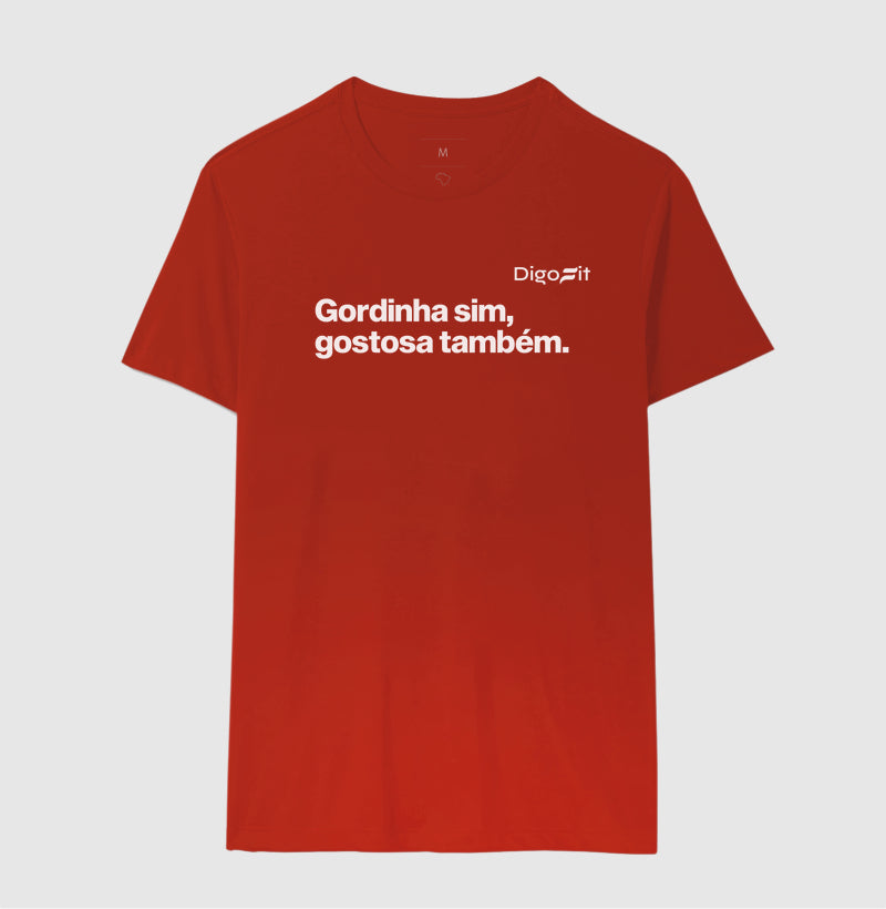 CAMISETA ACADEMIA GORDINHA SIM GOSTOSA TAMBÉM