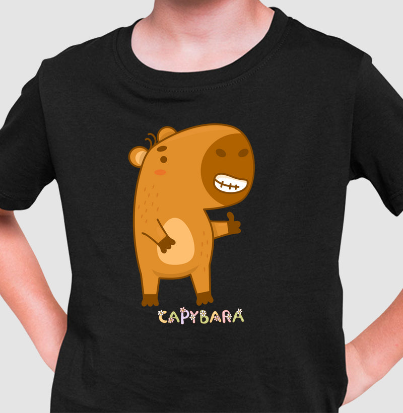 CAMISETA INFANTIL CAPIVARA FELIZ