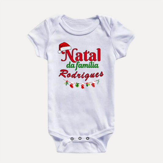 BODY INFANTIL PERSONALIZADO NATAL EM FAMÍLIA