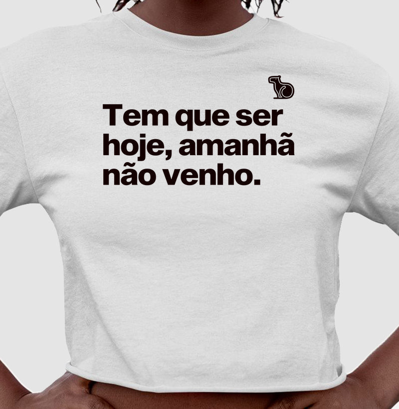 CAMISETA / REGATA / CROPPED CARNAVAL AMANHÃ NÃO VENHO