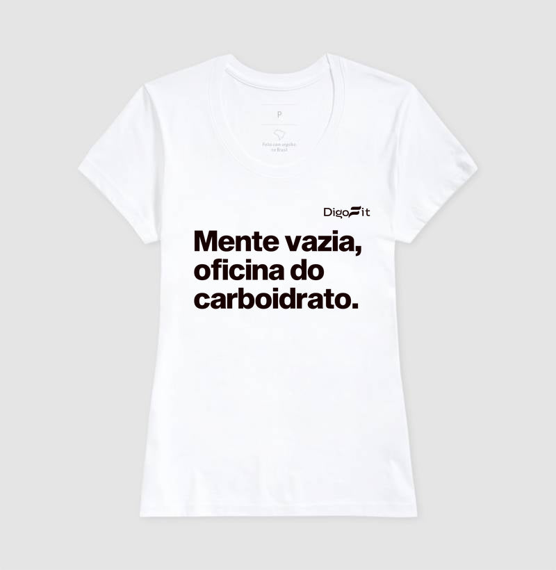 CAMISETA ACADEMIA MENTE VAZIA OFICINA DO CARBOIDRATO