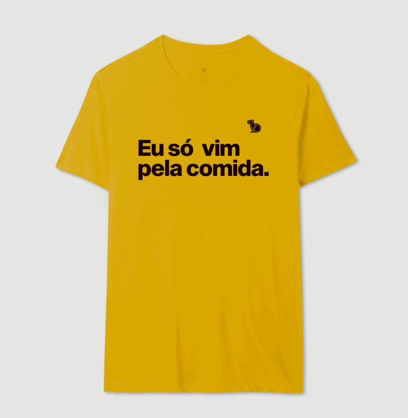 CAMISETA CASAL SÓ VIM PELA COMIDA