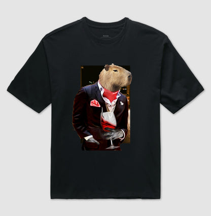 CAMISETA OVERSIZED CAPIVARA ELEGANTE