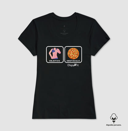CAMISETA ALGODÃO PERUANO ACADEMIA OBJETIVO X OBSTÁCULO