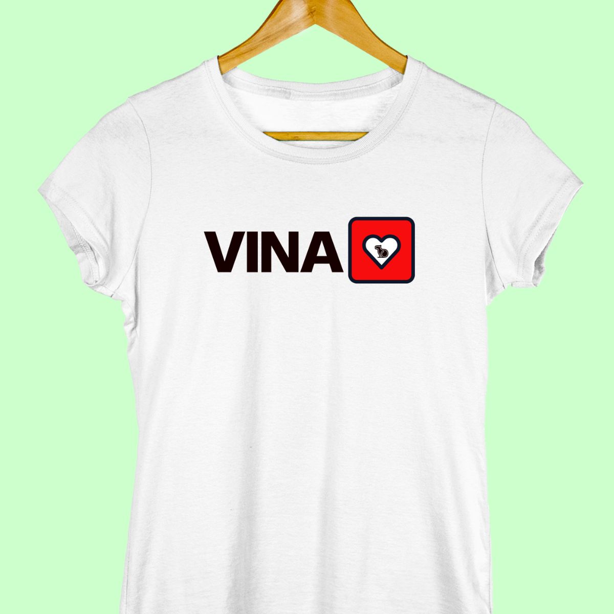 CAMISETA CASAL 02 - EU AMO VINA