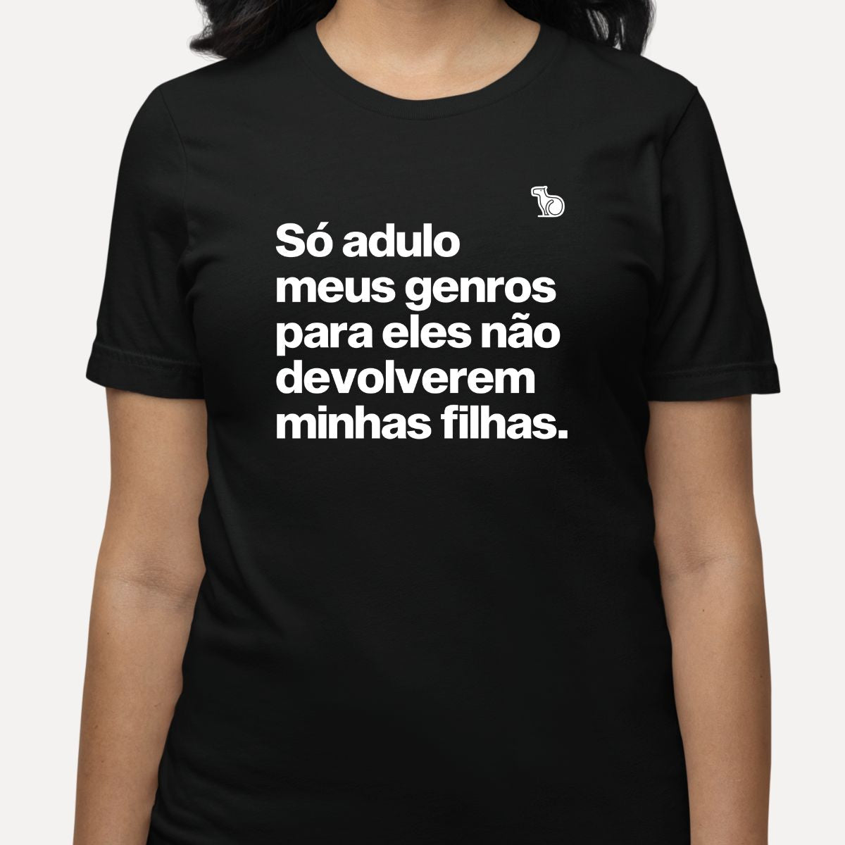 CAMISETA SÓ ADULO MEUS GENROS PARA ELES NÃO DEVOLVEREM MINHAS FILHAS