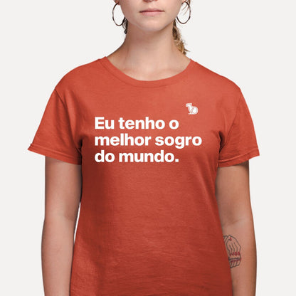 CAMISETA EU TENHO O MELHOR SOGRO DO MUNDO