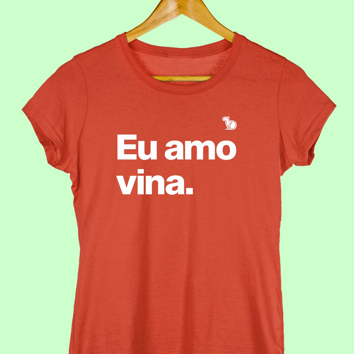 CAMISETA CASAL 01 - EU AMO VINA