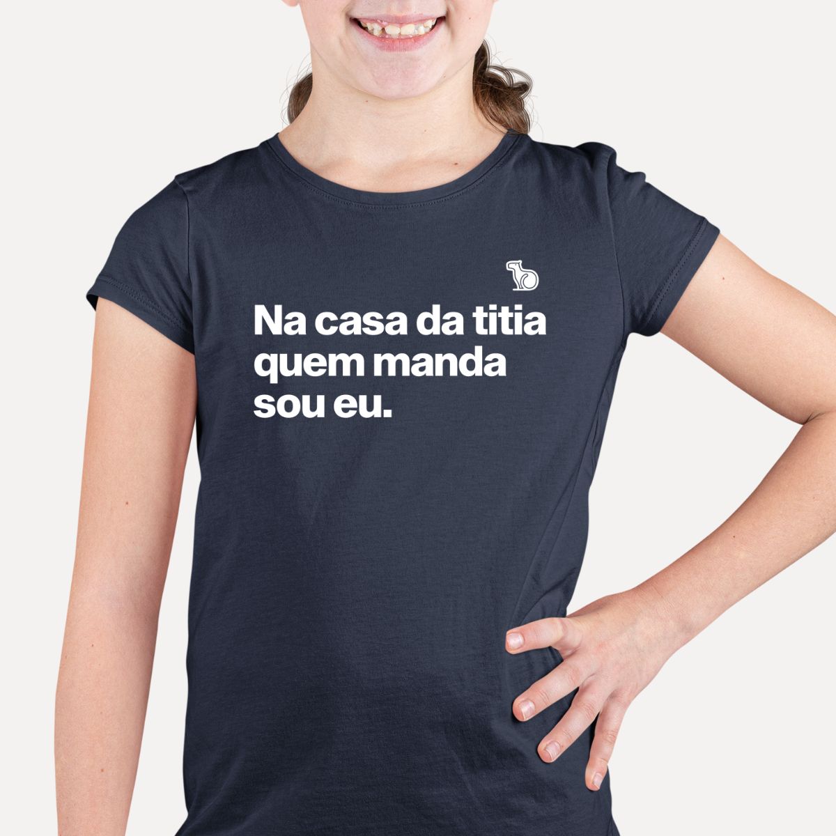 Camiseta Infantil Eu Mando na Casa da Titia - Infantis – Digorestte