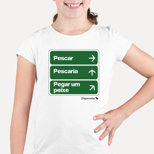 CAMISETA INFANTIL ÚNICO CAMINHO É PESCAR