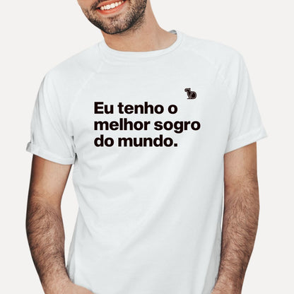 CAMISETA EU TENHO O MELHOR SOGRO DO MUNDO