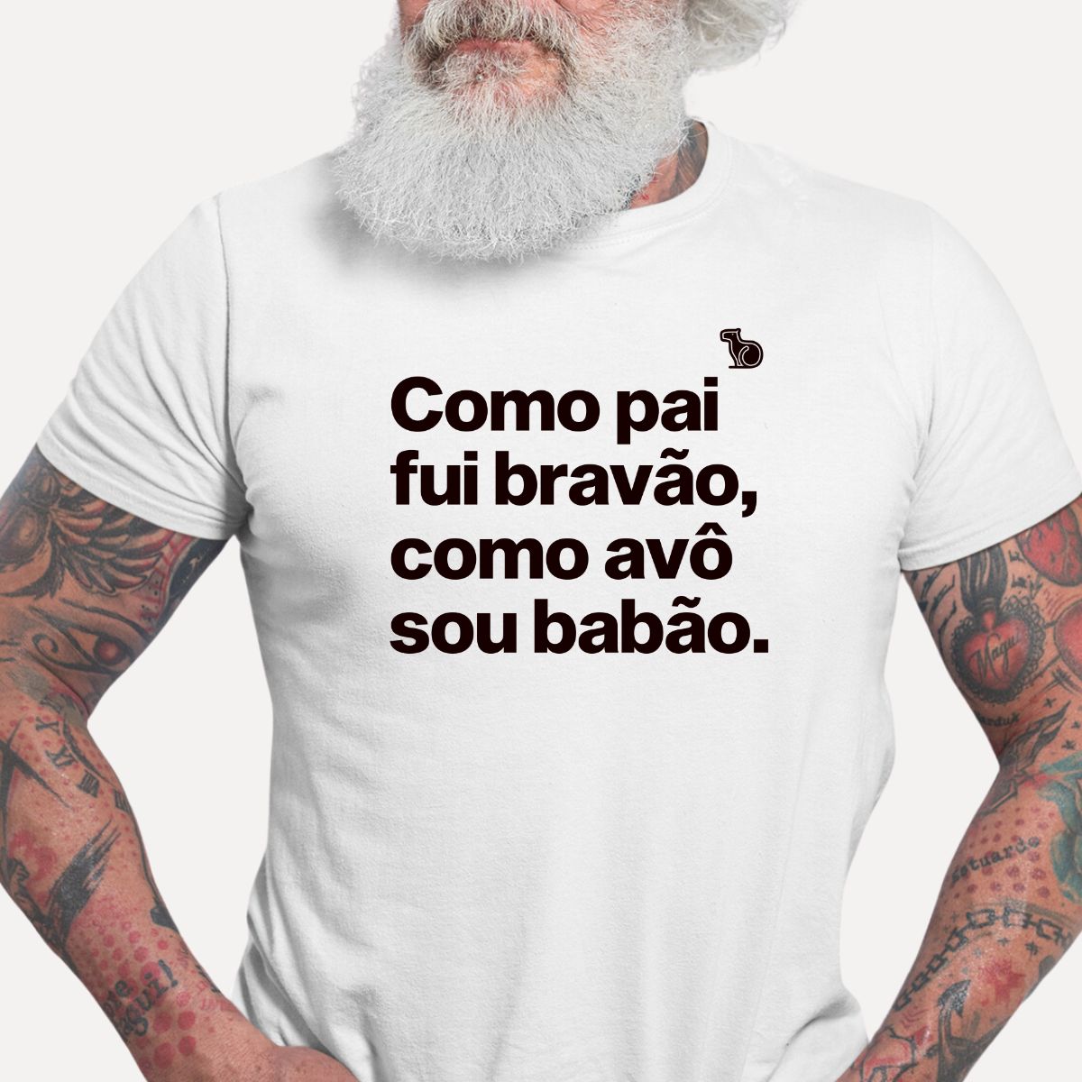 CAMISETA PAI BRAVÃO AVÔ BABÃO