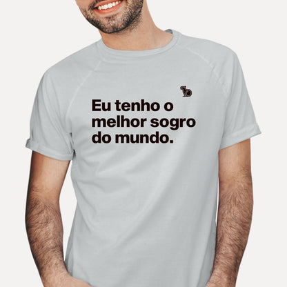 CAMISETA EU TENHO O MELHOR SOGRO DO MUNDO