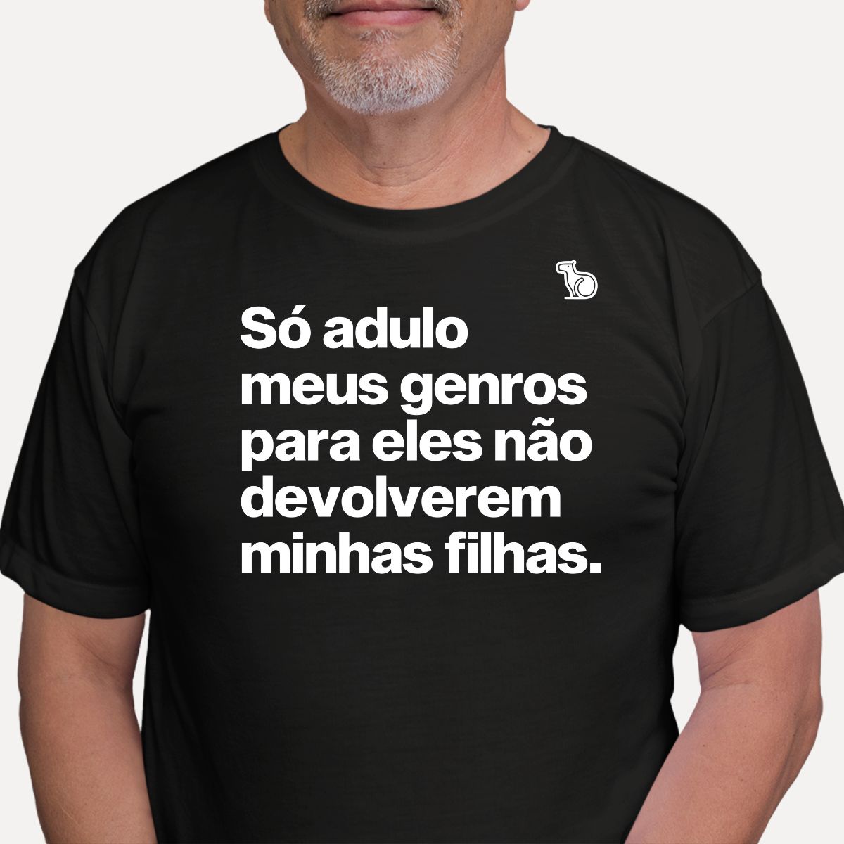 CAMISETA SÓ ADULO MEUS GENROS PARA ELES NÃO DEVOLVEREM MINHAS FILHAS