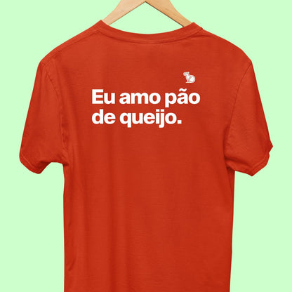 CAMISETA CASAL 01 - EU AMO PÃO DE QUEIJO