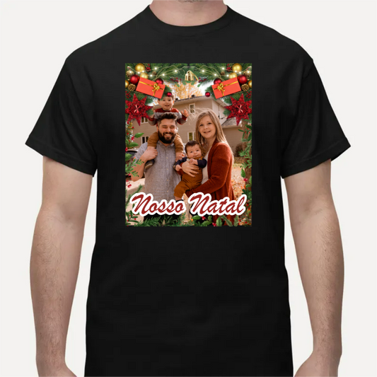 CAMISETA PERSONALIZADA NATAL MOLDURAS FOTOS