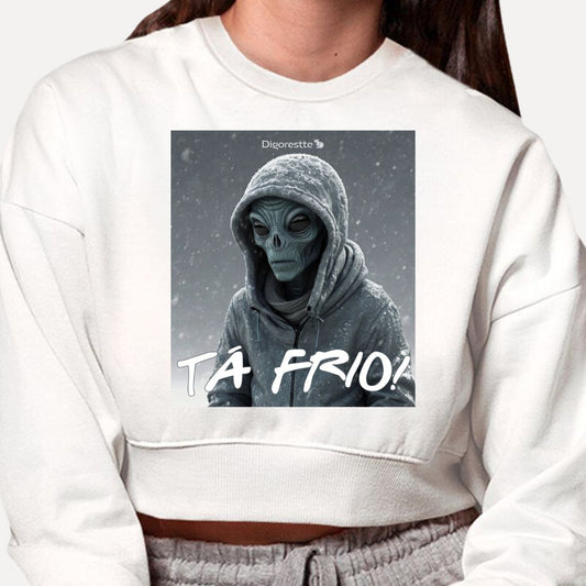 MOLETOM CROPPED FRIO EXTRATERRESTRE