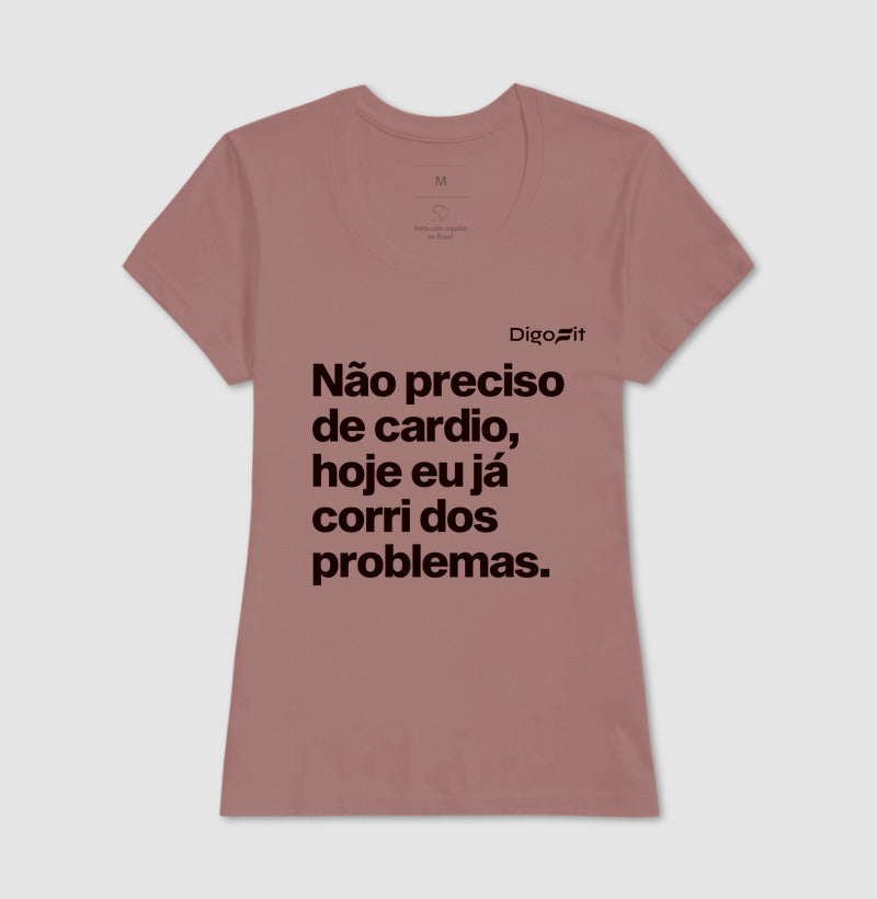 CAMISETA ACADEMIA HOJE EU CORRI DOS PROBLEMAS